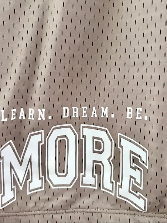 Alphalete LDB Mesh Athletic Shorts Brown Taupe L Gym Workout Gorpcore Aesthetic - Picture 2 of 7